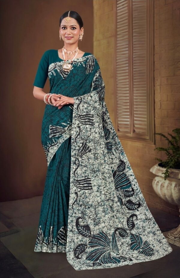 Crystal Beauty Batik Saree (Pure Cotton)